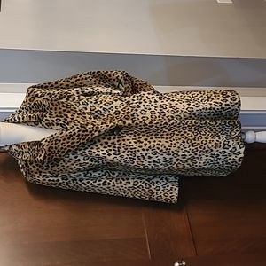 Faux Fur Leopard Print Coat